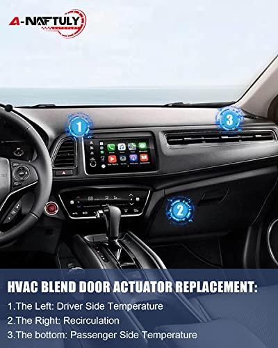 A-NAFTULY HVAC Blend Door Actuator, Replaces 89018365, 604-106, 52402588 Fit for Chevy Silverado 1500 2500 Suburban Tahoe GMC Sierra Yukon XL Cadillac Escalade Hummer H2 Heater Air Vent Actuator
