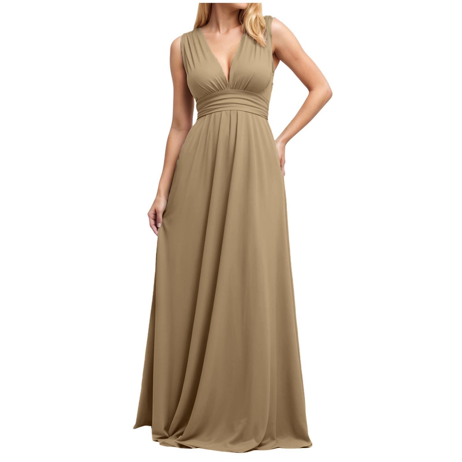 Robe Bandeau Robe Infinity Demoiselle d'honneur Femme - Robes Transformable Multiposition Robes de Soirée & Mariage Invitée Longue Élégante pour Cocktail & Cérémonie