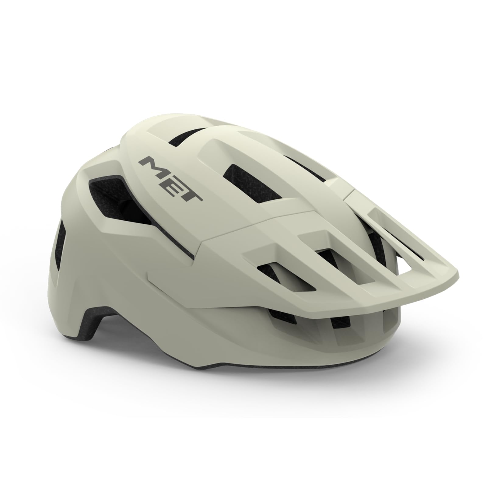 MET Shelter MTB Cycling Helmet, Off-White Matt, Size 52-56cm