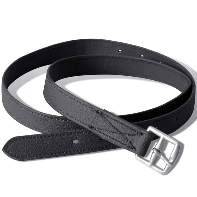 Foto 3 de 8 de vidaXL Set Silla Montar a Caballo 16” 14 cm Negro Cuero Equitación Hípica