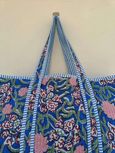 Image of Women's 100% Cotton Lightweight Shoulder Tote Bag with Interior Poeckt Casual Handbag for Women