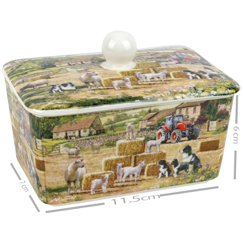 The Leonardo Collection Macneil Studios Collie & Sheep Butter Dish | British Designed for Kitchen Use | Large Butter Dish for All Kitchens | Perfect for Daily Use - Image 3