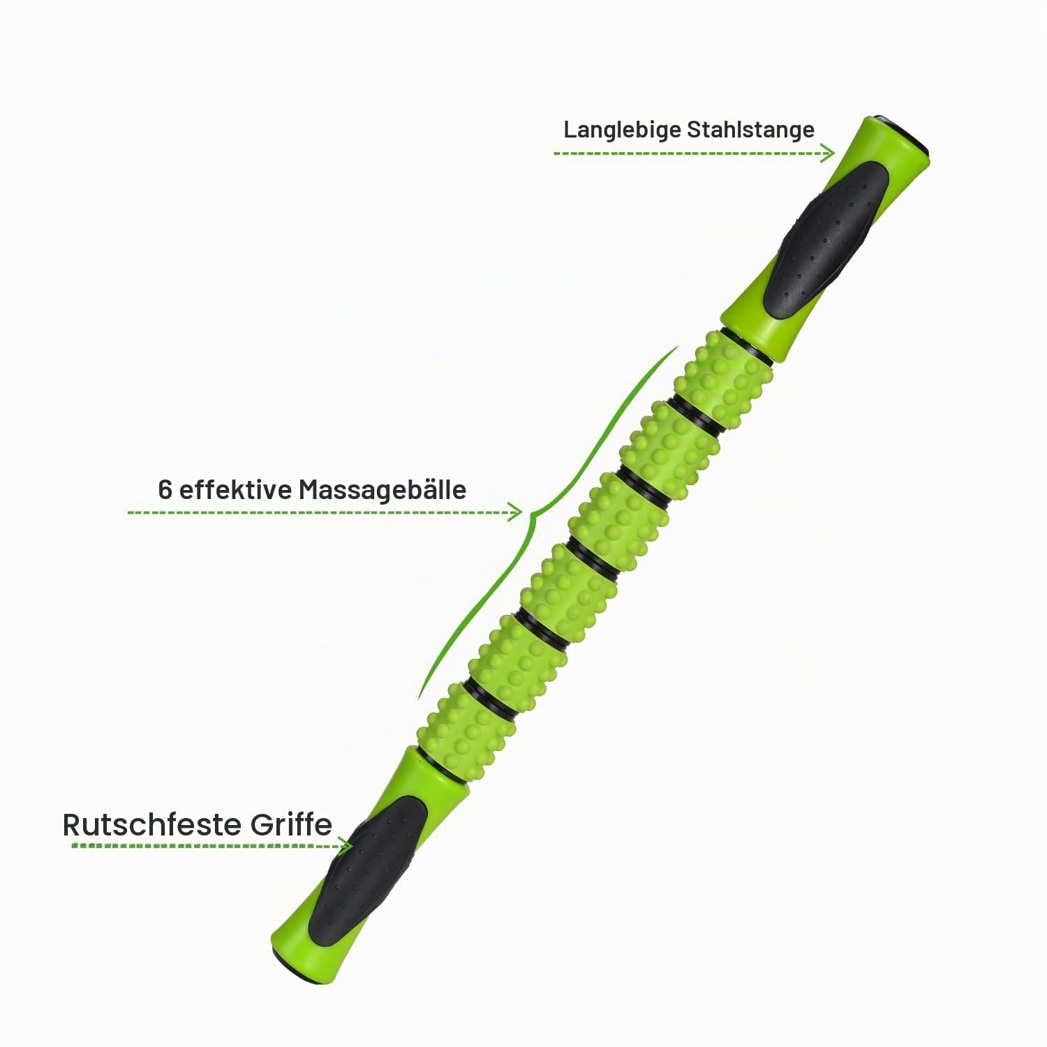 Odoland Faszienrolle Faszien Set 5 in 1 mit Foam Roller (45 x 14cm) Schaumstoffrolle Massageroller Stab Massagebälle für Faszientraining von Muskeln und Entlastung Muskelkate