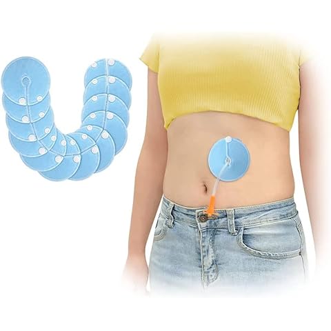 Gtube Button Covers Feeding Tube Supplies Pd Belt Pads Peritoneal Dialysis Accessories Peg Tube Holder for Adults Girls Boys (12 Pack) Cover
