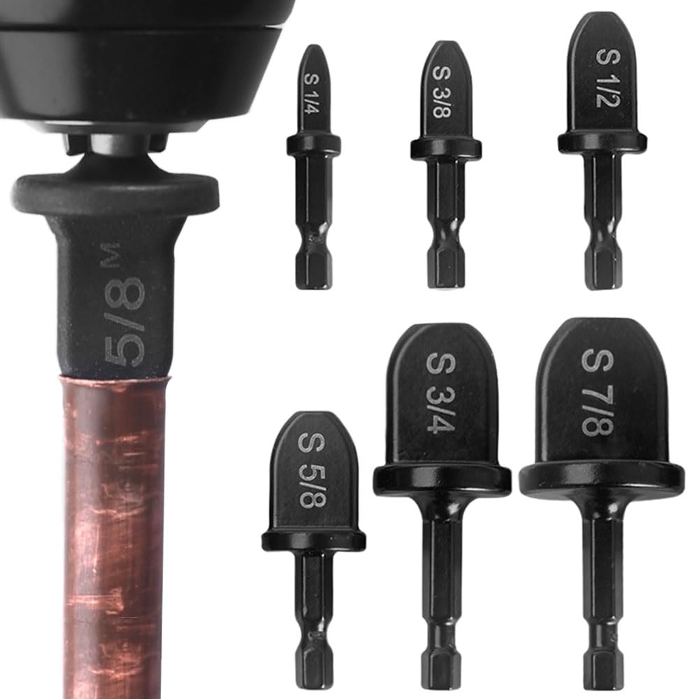 HVAC Repairing Set, Swaging Tool Drill Bit Set Air Conditioner Copper Tube Expander Press Tool Drill Bit Set, Manual Pipe Swage Tool Drill Bit with 1/