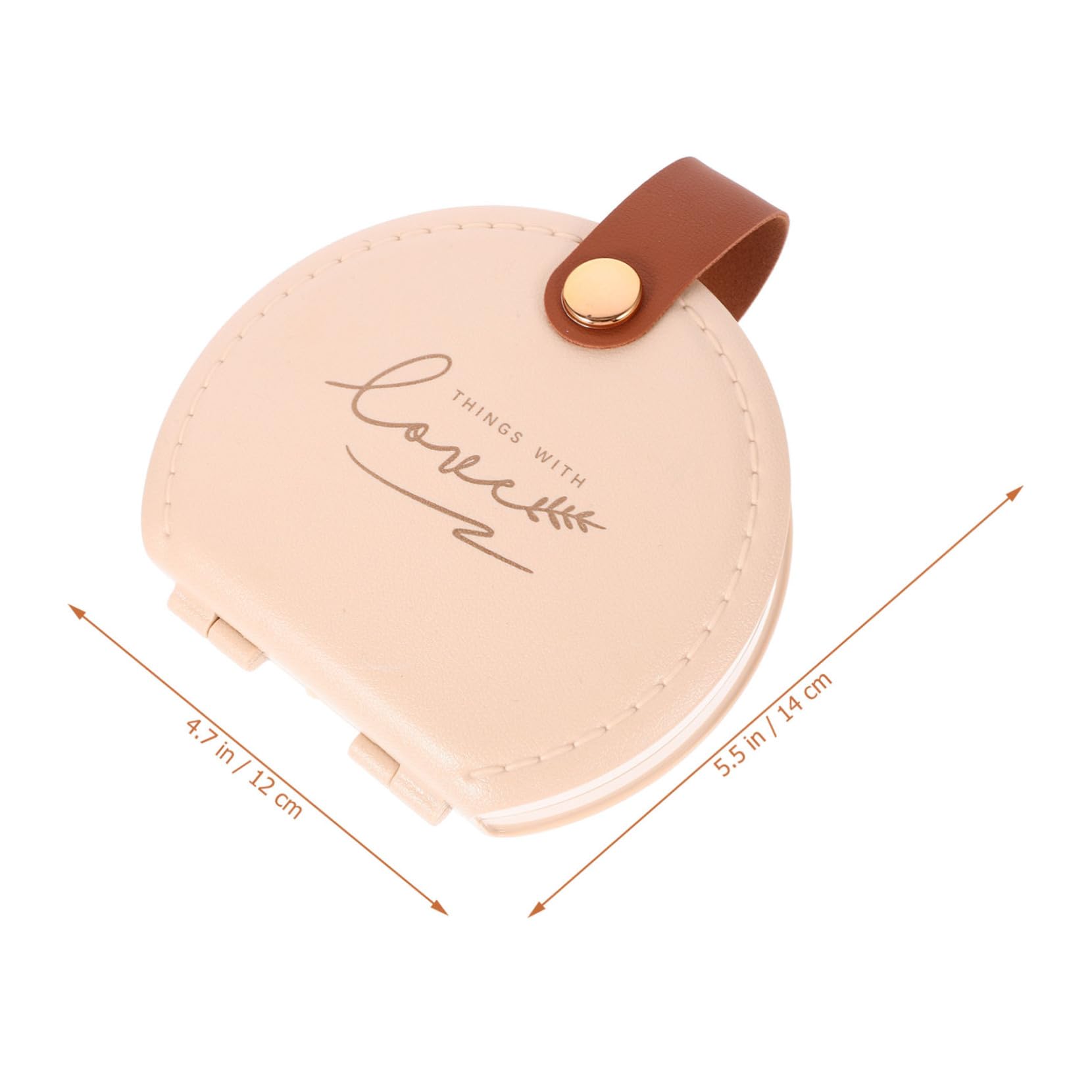 Costurero de Viaje Mini para Agujas y Clips, Abs Beige, Compacto