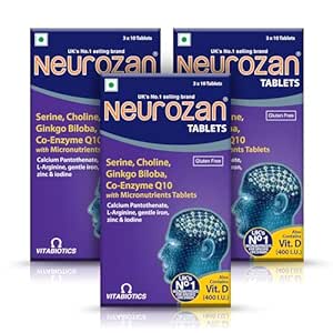 Buy Neurozan 30 Tablets with Ginkgo biloba, serine, choline, magnesium ...