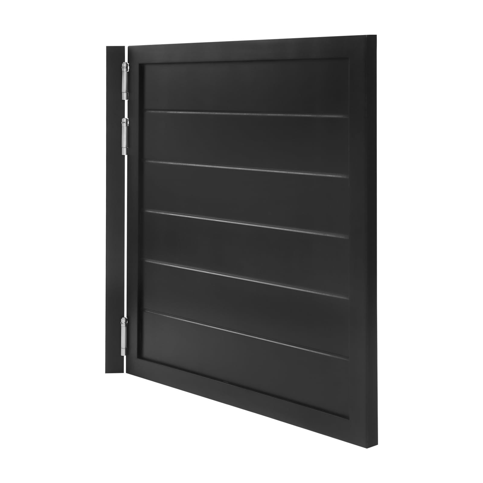 Porte battante simple 90x90 cm noir, épaisseur 3,5 cm en bois de pin, ouverture bidirectionnelle et fermeture automatique, avec cordon, installation facile pour maison, cuisine et débarras