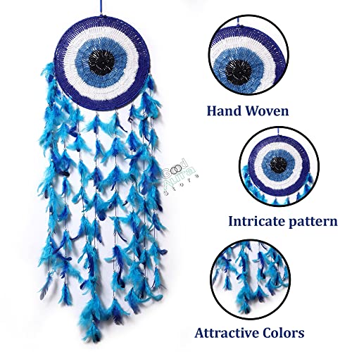 Image of Dream Catcher with Light Wall Hanging, Feather Home Decor for Bedroom, Kids Room, Living Room, Balcony & Cafe Decoration, Gift Item (Multicolor 1)