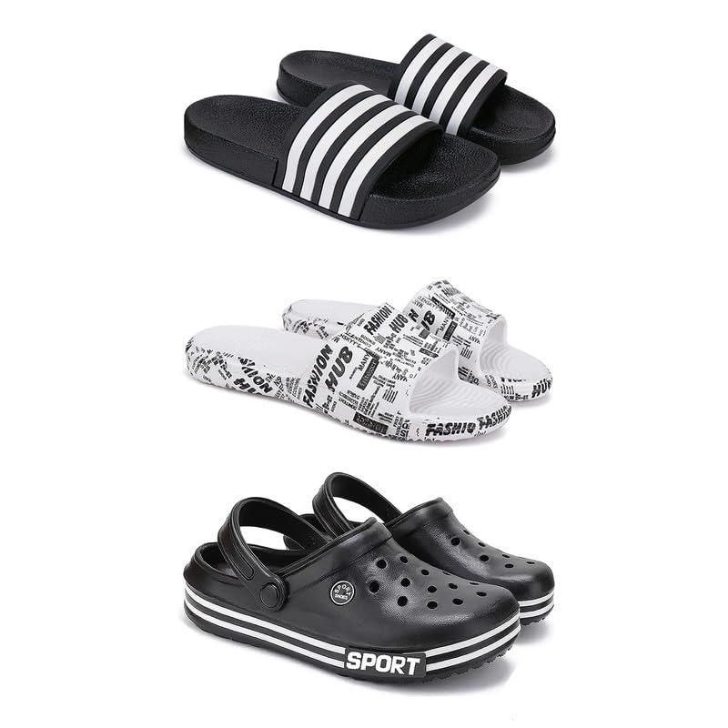 WINGSCRAFT Lightweight,Classic Slider || Sandals with Clogs for Men-COMBO(3)-3024-3104-3014-picture-28