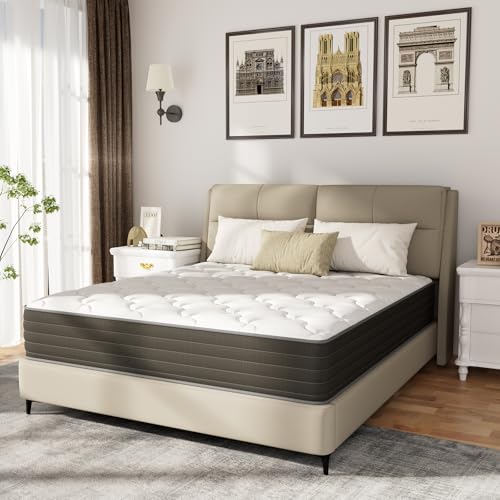 Consejos para Comprar Colchon Queen Size Walmart favoritos de las personas. 49 BRO A SIS Colchón Queen Size Grande con Muelles Independientes y Memory Foam Seguro y Suave, Colchon Queen Espacioso para Parejas o Familias de 3, Transpirable con Apoyo Fuerte a...