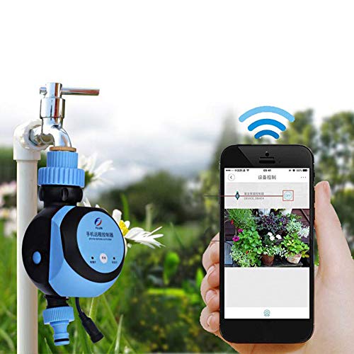 MEETGG Electronic Water Timer, Intelligent Automatic Electronic Water timer Smart Phone Remote Control Garden Watering Irrigation System Timer