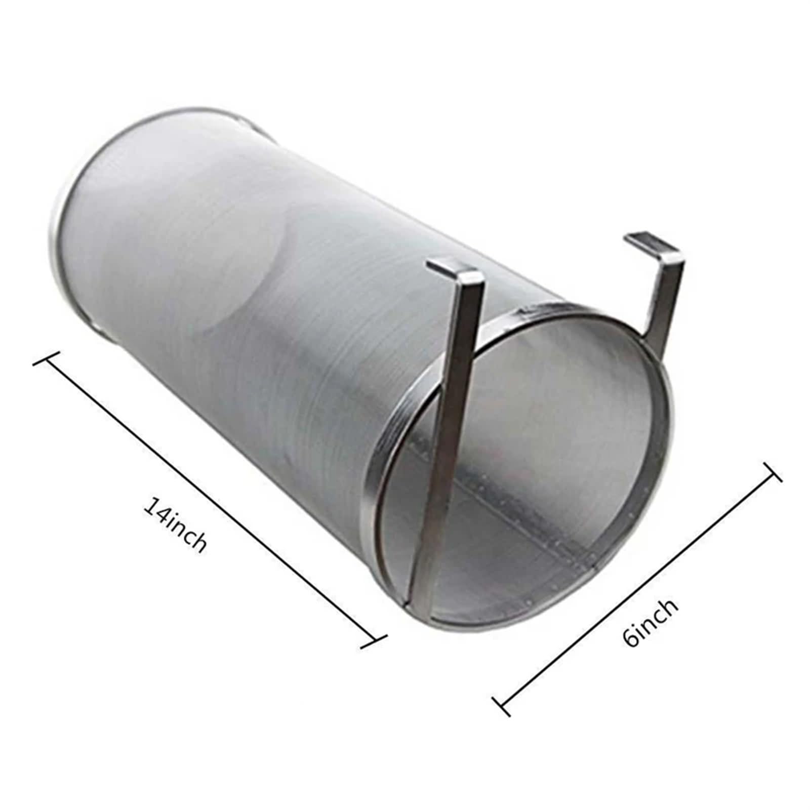 Tamiz para harina, Tamiz de harina acero inoxidable 300 micras, 1 unidad, filtro malla for cerveza casera y lúpulo(15x35cm)