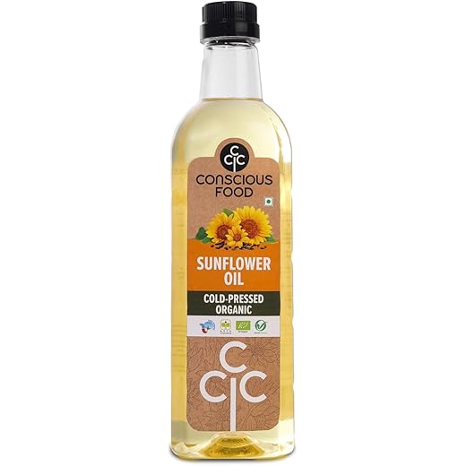 Conscious Food Cold Pressed Sunflower Oil 1 litre Certified