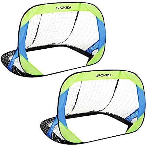 SPOKEY Goalkeeper II Fußballtor für Kinder 2 Stück, selbstenfaltend, B120 x H80 x T80 cm | Keine Montage, mit 2 Aufbewahrungsbeutel Cover