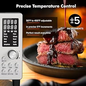 Nuwave Bravo Pro Smart 21QT Toaster Oven Air Fryer Combo Convection Oven Countertop 10 functions all in 1 with even quick crisp technology 50 450F 1800W Stainless Steel