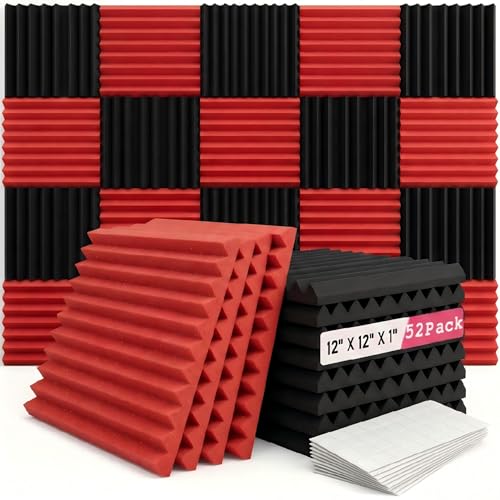 Lot de 48 Noir/rouge 30,5 x 30,5 x...