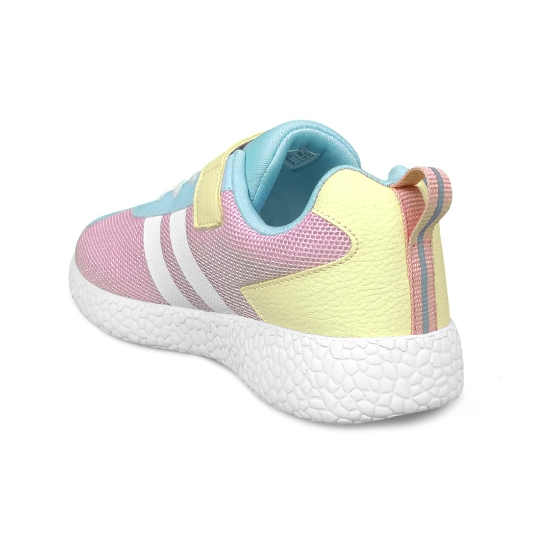 KazarMax Hopits Pastel Color Block Casual |Running |Walking Shoes for Kids Girls -13 Kids UK Multicolor 2
