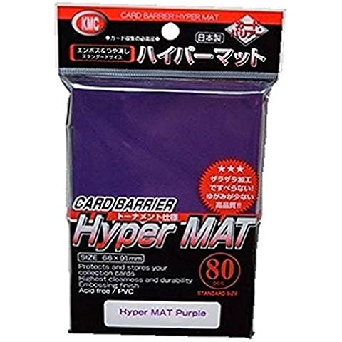 KMC Full Size Hyper Matte Sleeves (80-Pack), Purple, Standard Size, Fits MtG, Weiss, Pokemon Cover