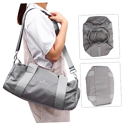 1pc Large Capacity Dry Wet Separated Bag for Travel and Fitness Portable Light Grey Duffle Shoe Compartment Material for Workouts and Weekend2