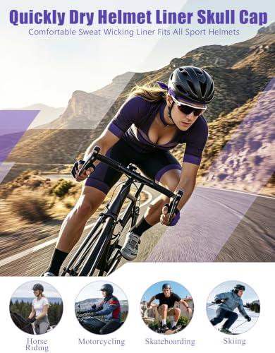 Image of Cooling Do Rags Sweat Wicking Skull Caps Doo Rags Large Motorcycle Dew Rag Head Wrap Bandana Hats Liners for Men and Women