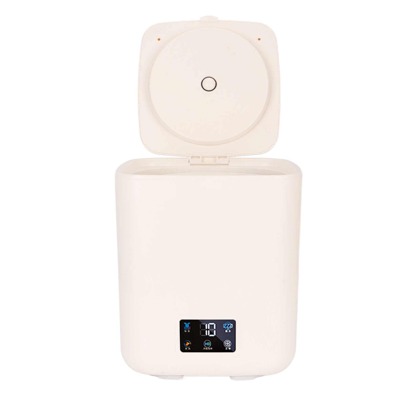 Piccola lavatrice automatica, 7L, lavatrice portatile con grande capacità ed essiccazione rotante per appartamento familiare dormitorio RV 100-240V (Beige)