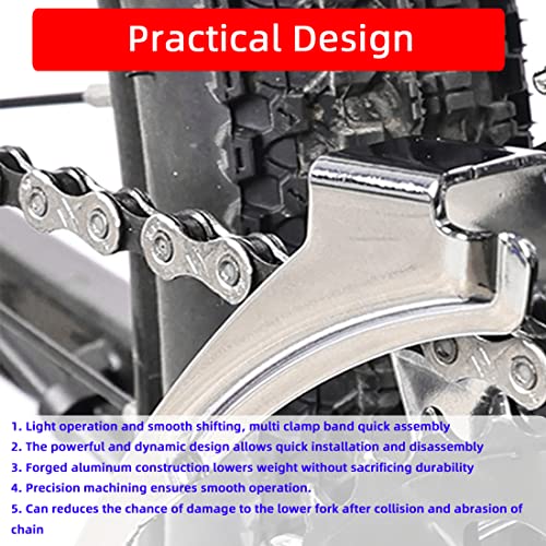 Front Bike Derailleurs 3 Speed Clamp On Front Derailleurs Compatible With Top Or Bottom Routing For Mountain Bike Road Bicycle Mtb Bmx With Adjust Clamp Size 31.8Mm 34.9Mm #TOP7