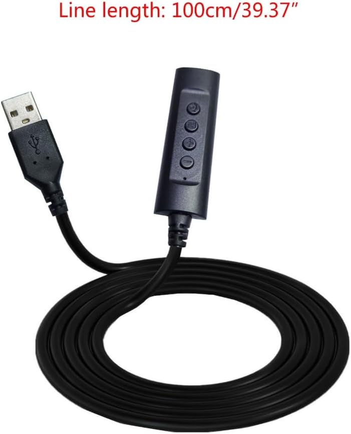 3.5mm to USB Sound Card Volumes Control Mics On OffButton Drive Not Need