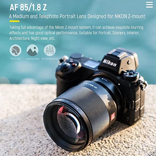 Image of VILTROX 85mm F1.8 Z Autofocus Full Frame Large Aperture Lens with STM Motor Support Eye-AF Portrait Lens Compatible for Nikon Z Mount Mirrorless Camera Z5 Z6 Z7 Z50 Z6 Z7