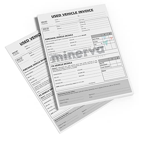 Talonario de compraventa para comercio de motor en formato A4 con hojas autocopiativas