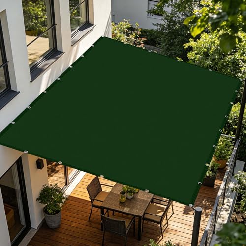 Voile d'ombrage carré résistant à l'eau avec oeillets de fixation robustes - 2