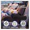 KITUREK 2PCS Car Front Seat Armrest Covers, Auto Seat Arm Rest Protector Replacement, Soft Elastic Fabric Armrest Covers, Vehicle Interior Decor Accessories (Black)
