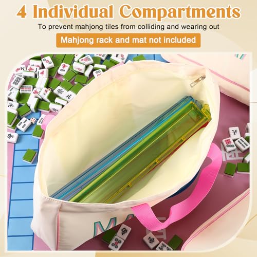 Bolso para Mahjong set vacío con 3 compartimentos miniatura 5
