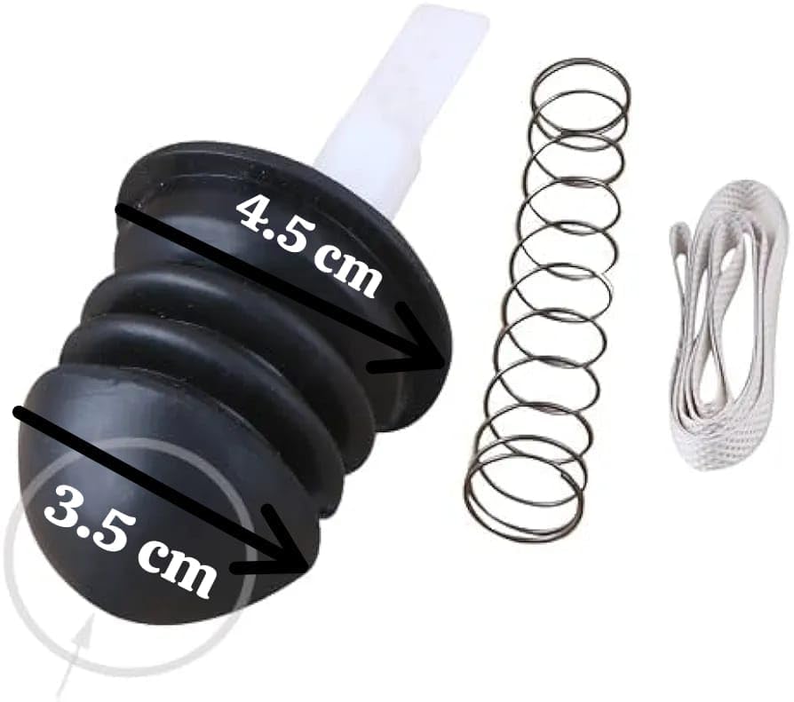 Image of Sanavya Drain Water Valve Rubber Seal Set | Semi Automatic Drain Pipe Rubber | Washing Machine Drain Valve | Washing Machine Spare Parts (Compatible for Videocon, Type (Bottom Round))