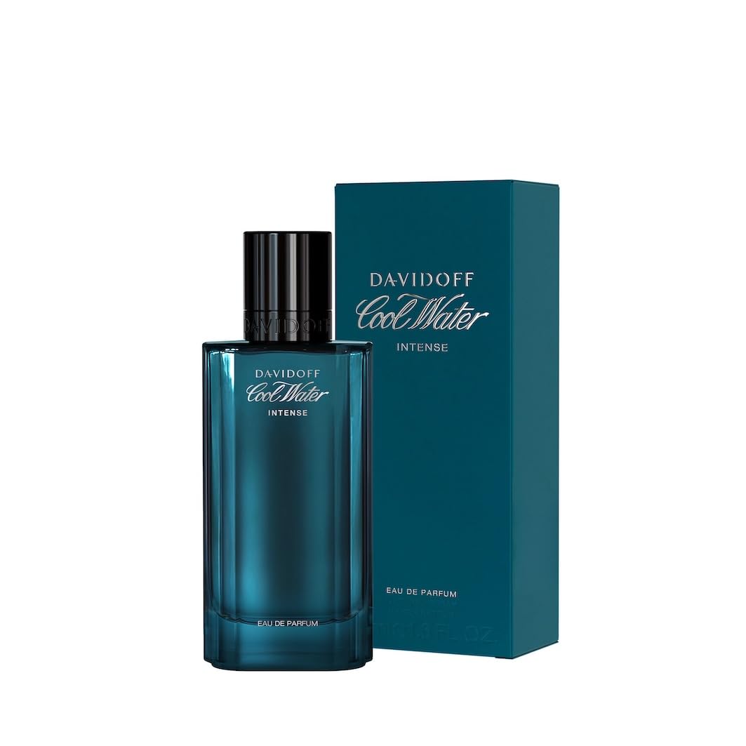 Davidoff Cool Water Eau de Parfum Intense – Fougère-Duft für Herren – Mit grüner Mandarine, Kokoswasser und Amber – Langanhaltender Duft, 50ml