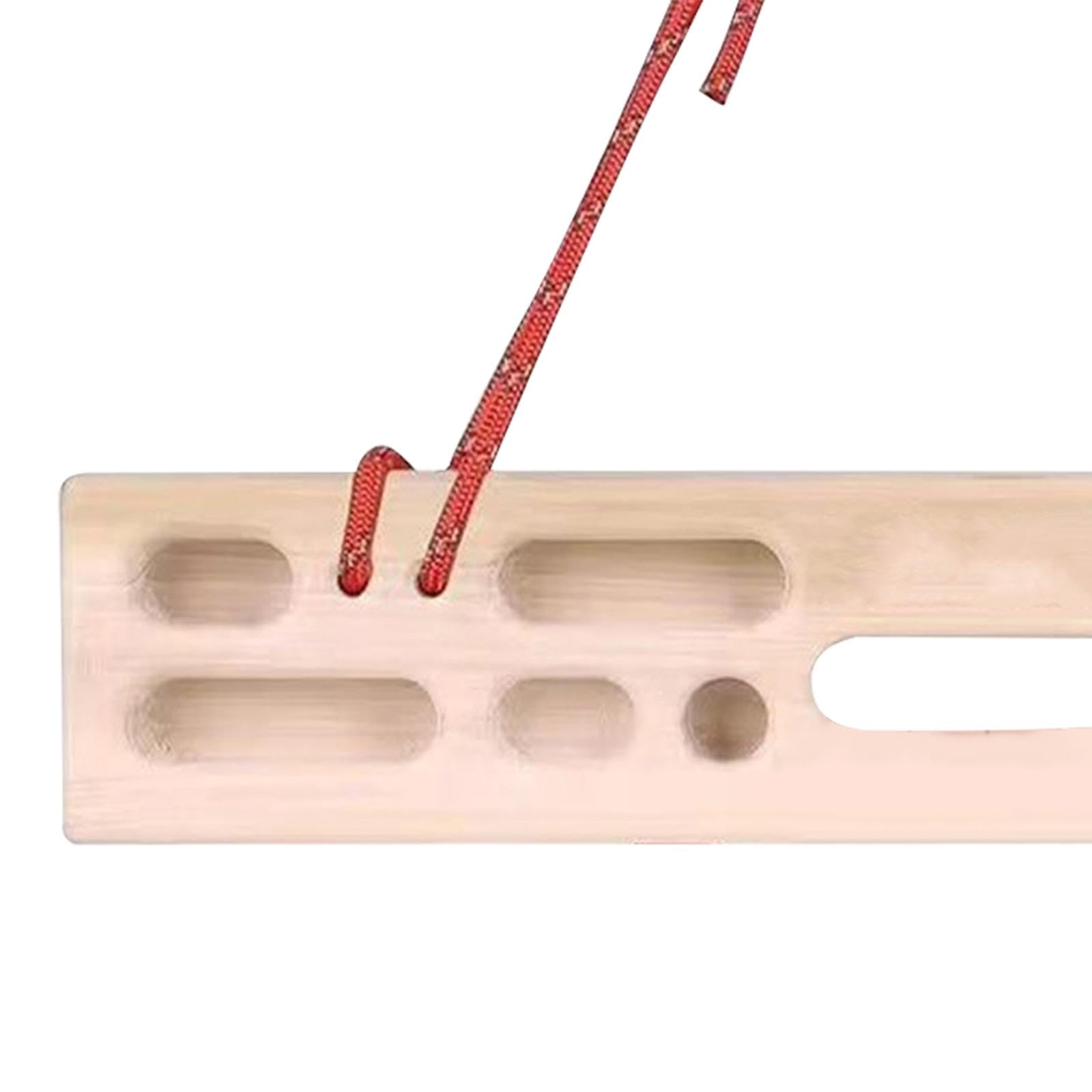 rockible Climbing Fingerboard Rock Climbing Training Wooden Training Board Strength Trainer Pull up for Climbers Door Home Bouldering