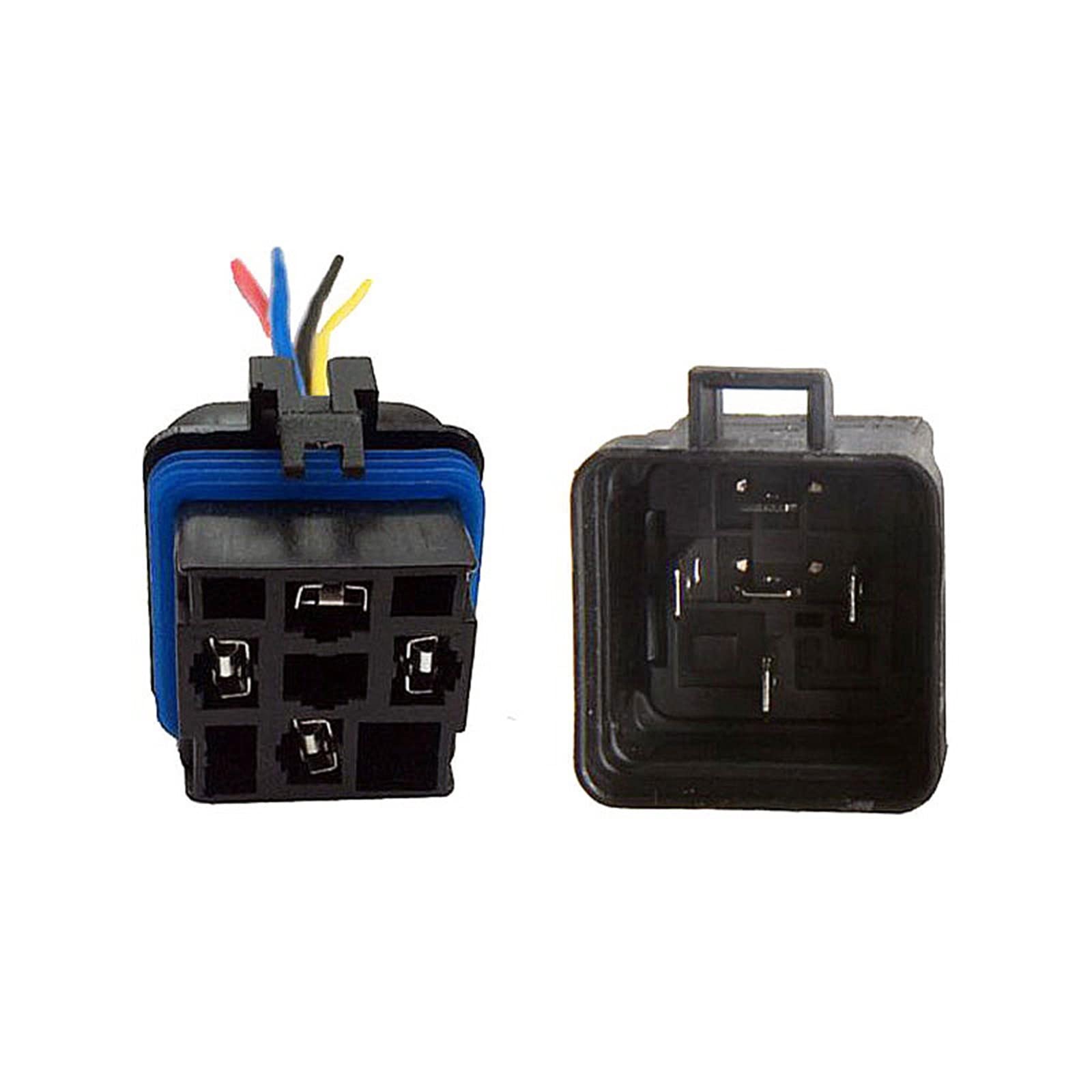 1 Unidad de relé for Coche, Resistente al Agua, SPDT, 5 Pines, CC, 12V, 40A, Toma de relé con Cable (Size : 5 Pin)