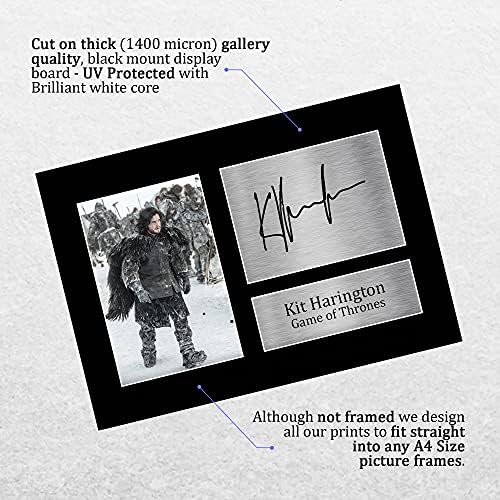 HWC Trading Kit Harington A4 Printed Autograph Jon Snow Game of Thrones Print Photo Picture Display