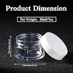 Patelai 4 Pieces Round Wide-mouth Leak Proof Plastic Container Jars with Lids for Travel Storage Makeup Beauty Products Face Creams Oils Salves Ointments DIY Making(1 Ounce,White) - Image 2