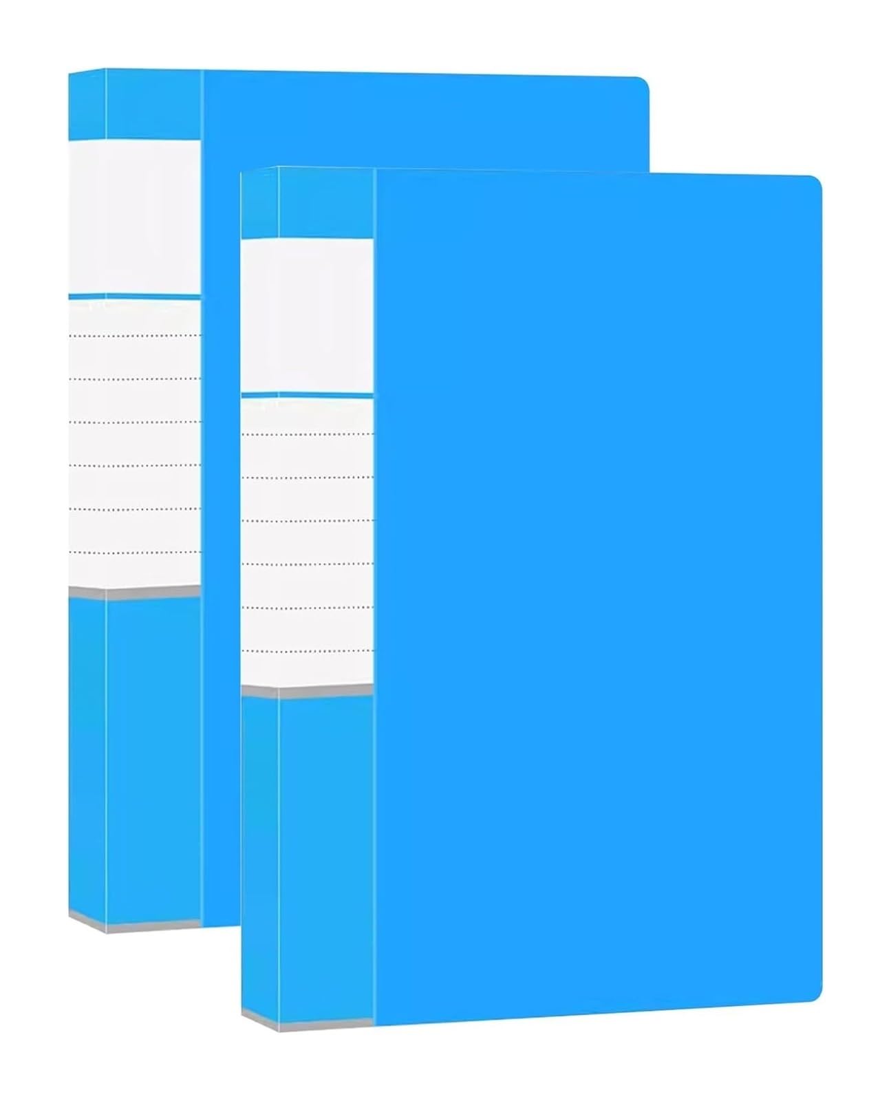Chemises de présentation A4, Classeur à pochettes A4 multicolore 40 compartiments (lot de 2)(Blue)