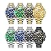 OLEVS Black Watches for Men Luxury Stainless Steel Mens Black Watch with Date Casual Men Dress Watch Waterproof Chronograph Men’s Wrist Watches Reloj para Hombre