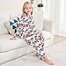 Bolaz Red Roses and Fashion Plastic Skull Loose Pajama Set, Long Sleeve Sleepwear Nightwear for 3-11 Y