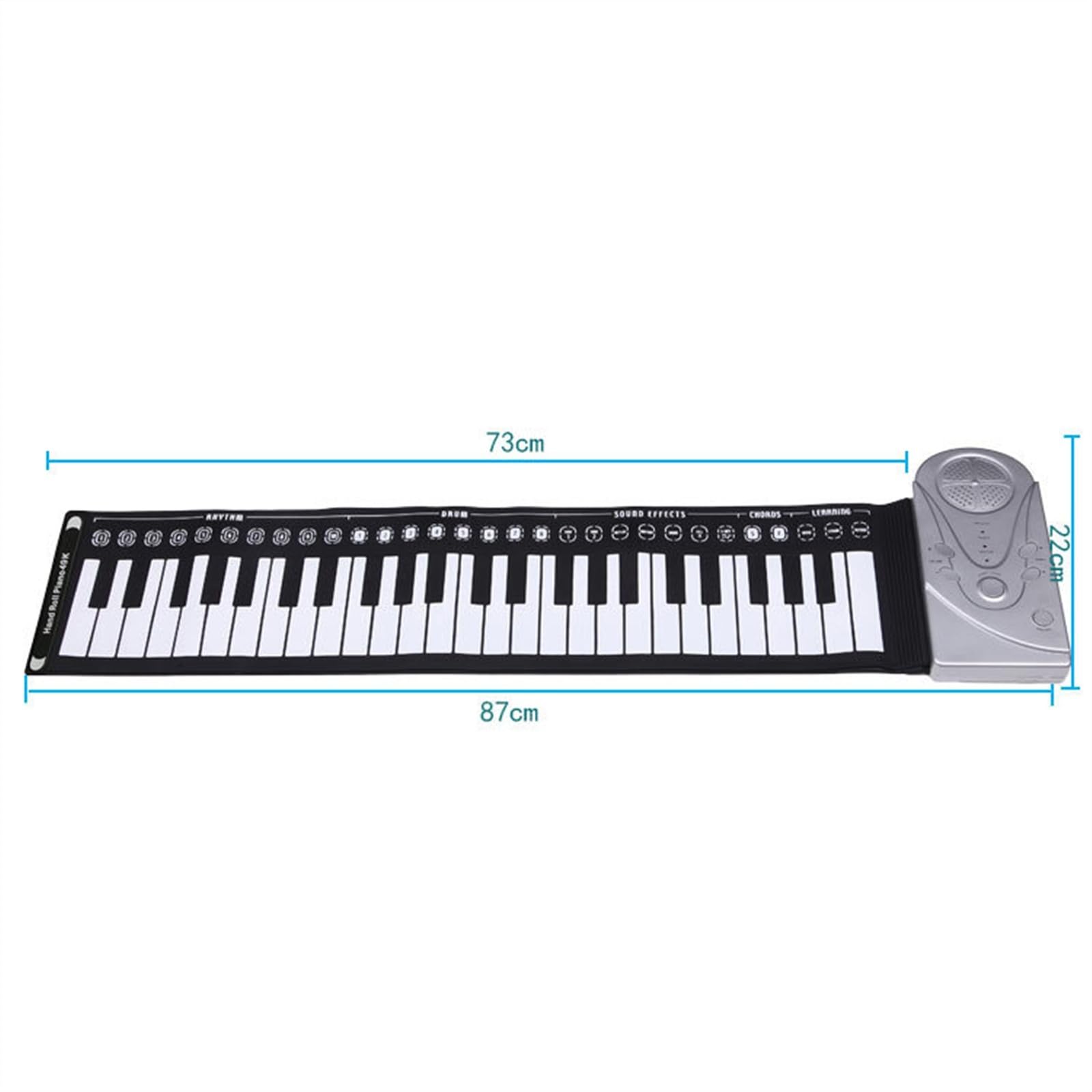 Tastiera Elettronica Multifunzione Pieghevole Portatile In Silicone Arrotolata A Mano A 49 Tasti Pianoforte Elettronico per Principianti