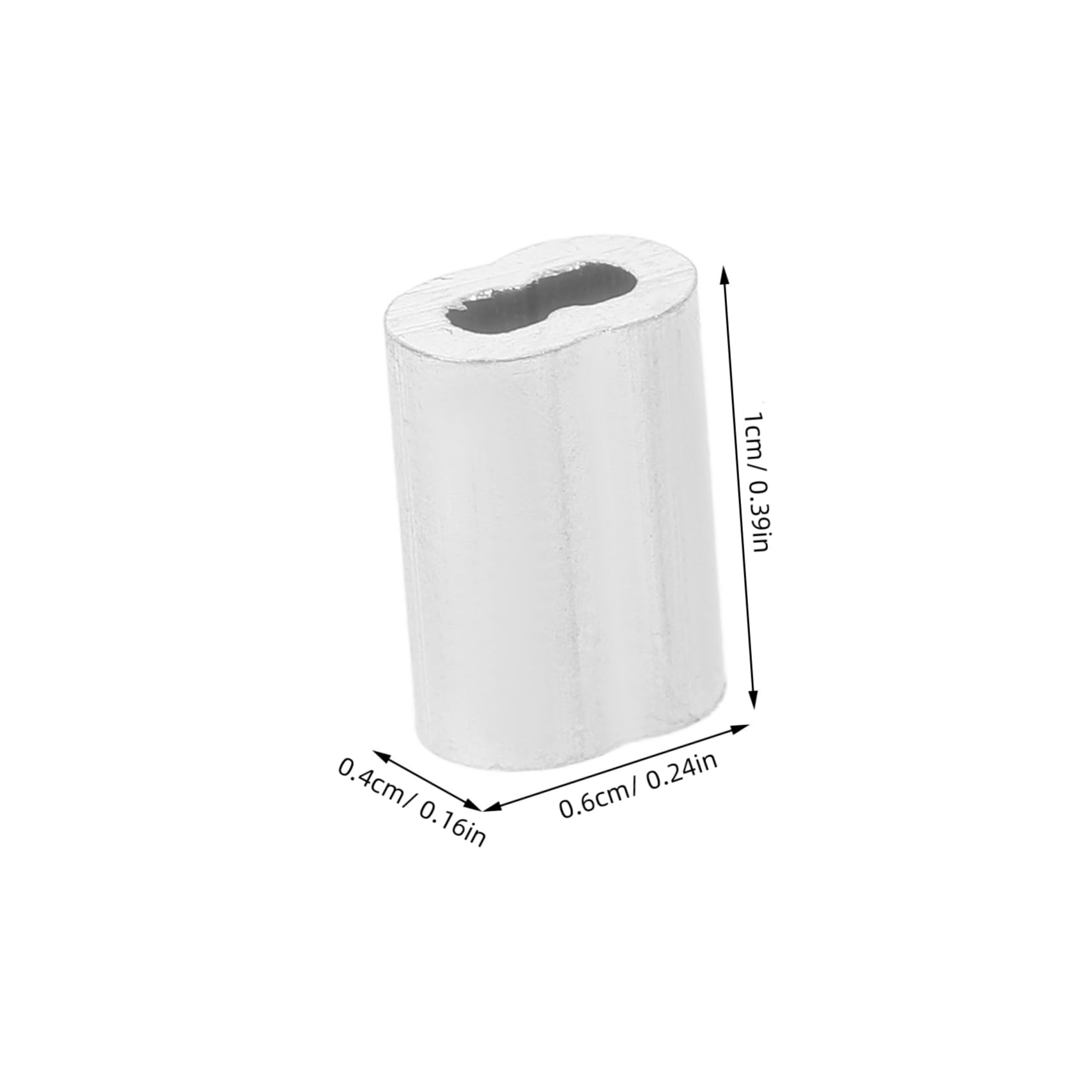 NAMOARLY Crimping Loop Sleeve for Cable Line 250pcs Aluminum Wire Cable Crimps 8-Shape Double Hole Clamps