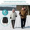 Vive Cane Tips for Ice - All Terrain Heavy Duty (2 Pack) Metal Retractable 4-Prong Hiking Attachment - Replacement Grip for Walking Sticks, Trekking Pole, Crutches, Tip Points for Winter Snow Safety