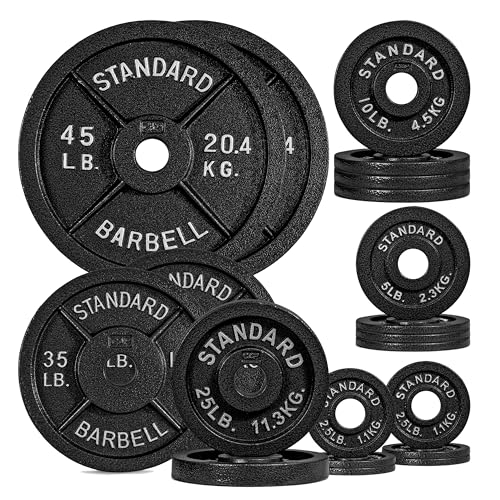 Image of CAP Barbell 2-Inch Olympic Cast Iron Plate Weight Set | 75-285 lbs | Multiple Options