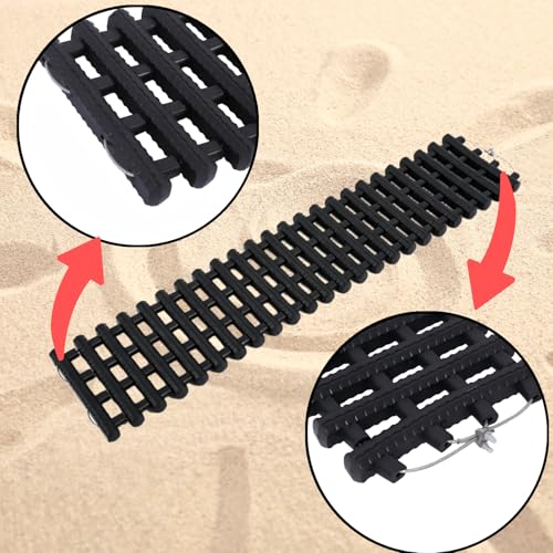 Alfombrillas antideslizantes de rescate, planchas de tracción portátiles de 120 cm para barro. 4