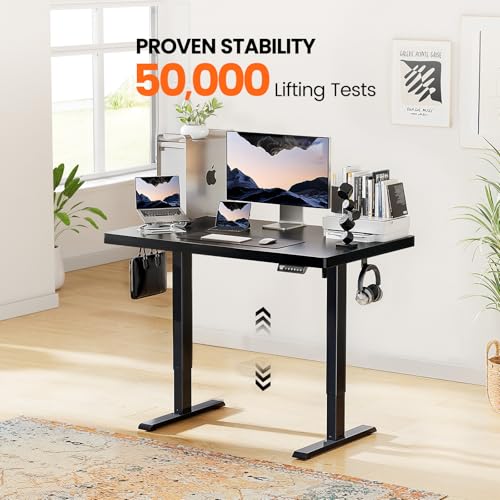 Image of ErGear Whole-Piece Desk Computer Workstation Ergonomic Memory Controller Height Adjustable Standing Desk, 40*24inch, Black