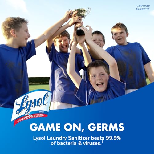 lysol laundry sanitizer additive bacteria-causing laundry odor eliminator detergent additive crisp linen 90oz