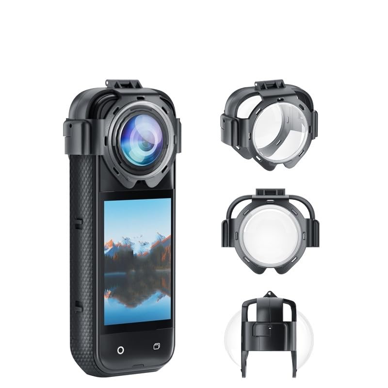 Osłona obiektywu kompatybilna z Insta360 X5, osłona obiektywu aparatu fotograficznego, ochrona ekranu obiektywu, panoramiczny obiektyw aparatu, szkło hartowane, odporne na zarysowania, lustro